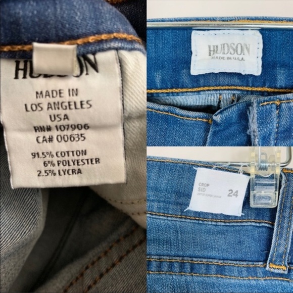 Hudson Crop Sid Zipper Super Skinny Jeans - Picture 8 of 8